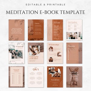 Meditation eBook Template Meditation Practice Guide Guided Meditation eBook Meditation Planner Meditation Journal Meditation Workbook Canva image 4