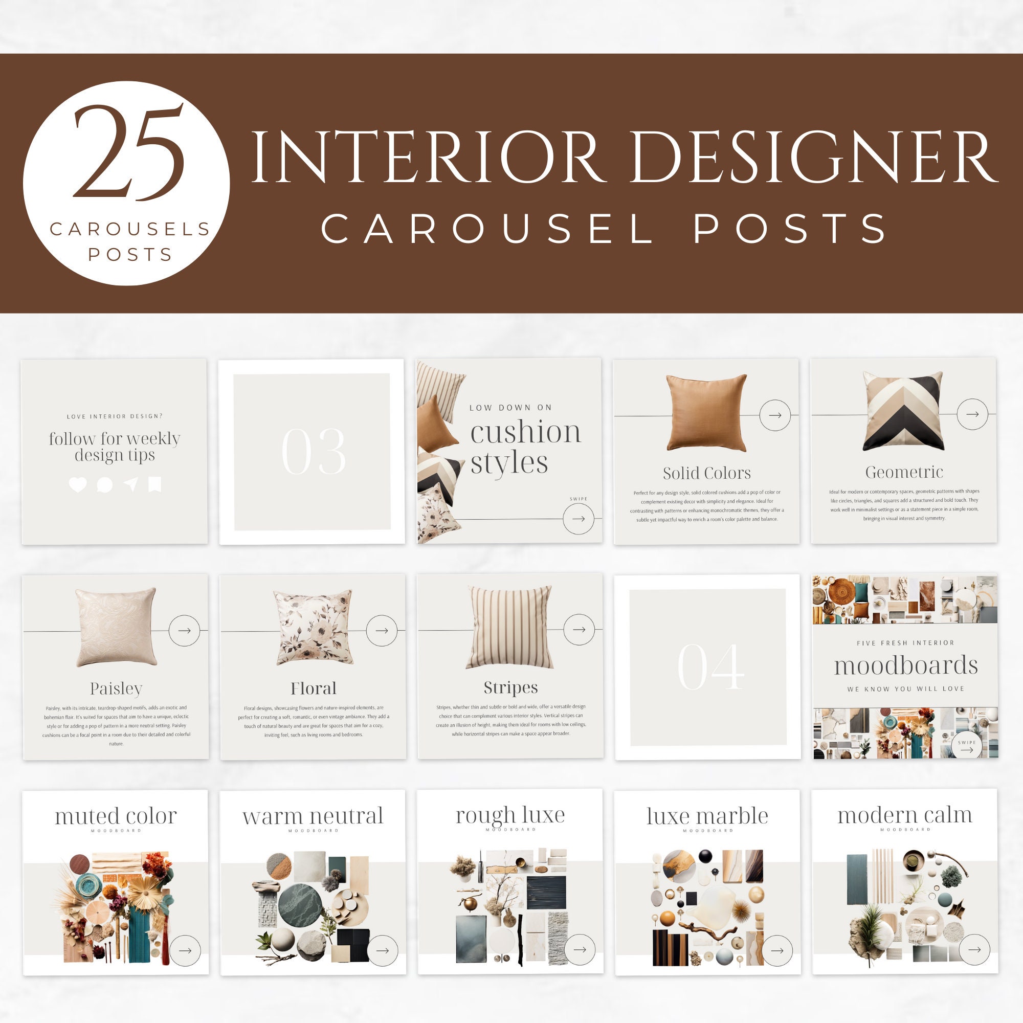 Interior Designer Instagram Templates Interior Designer Social Media ...