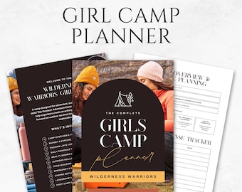 Girl Camp Planner Template Printable Summer Camp Planner Kids Camp Packing List Camp Journal Girl Scout Camping Checklist Overnight Camp