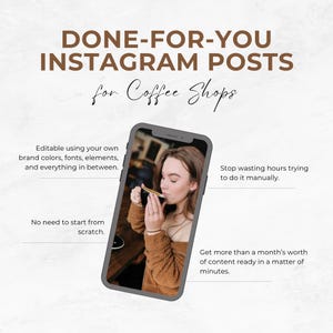 Coffeeshop Instagram-sjablonen Koffie Social Media-sjabloon Cafe Instagram-sjabloon Coffee Lover Instagram-berichtsjablonen Coffee Shop Canva afbeelding 8