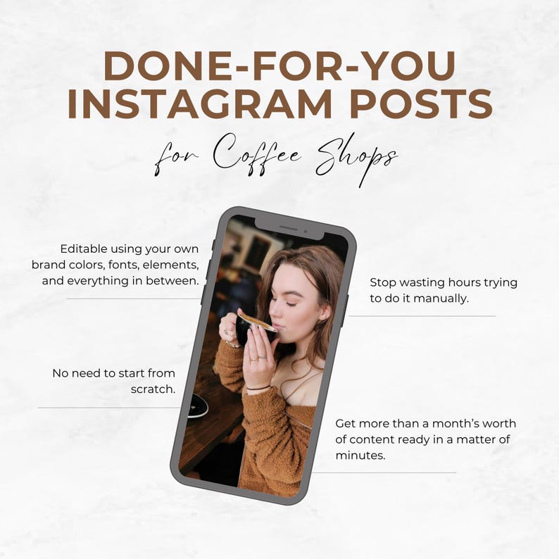 Coffeeshop Instagram-sjablonen Koffie Social Media-sjabloon Cafe Instagram-sjabloon Coffee Lover Instagram-berichtsjablonen Coffee Shop Canva afbeelding 8