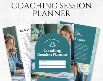 Coaching Session Planner Coaching Planner Template Life Coaching Planner Business Coaching Planner Canva Client Coaching Planner Template