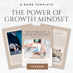 Unlocking Your Potential: The Power of a Growth Mindset Template for Mindset Coaches Growth Planner Personal Development Motivation Workbook