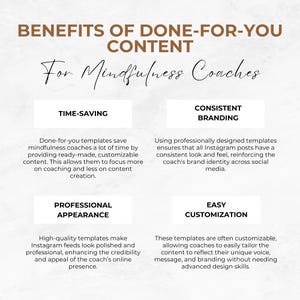 Mindfulness Coach Instagram Posts Templates Mindfulness Social Media ...