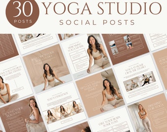 Yoga Studio Instagram Templates Yoga Studio Social Media Templates Yoga Instructor Templates Yoga Teacher Templates Canva