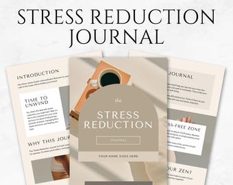 Stress Reduction Journal Template Printable Stress Reduction Prompts Mental Health Anxiety Journal Mindfulness Journal Self Care Journal
