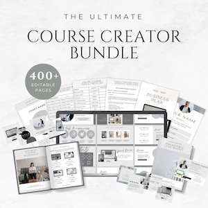 Paquete de plantillas para crear cursos Plantillas para crear cursos Plantillas de coaching Lanzamiento de cursos Libro de trabajo del curso Presentación del curso Imán principal