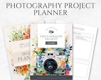 Photography Project Planner Template Photo Shoot Planner Photography Checklist Photography Journal Photography Portfolio Planner Printable