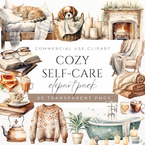 Clipart soins personnels cosy Clipart esthétique cosy Clipart bien-être Clipart journée spa pleine conscience Clipart détente clipart maison cosy clipart ambiance confortable