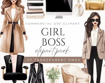 Chica jefa Clipart Lujosa jefa Clipart Mujer empresaria Clipart Mujer de negocios Chica ceo Empoderamiento de mujeres Dama jefa PNG Oficina elegante