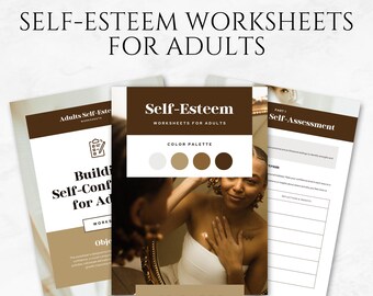 Self-Esteem Worksheets for Adults Self-Confidence Building Self-Care Worksheets Mindset Worksheet Self-Esteem Activities Self-Help Worksheet