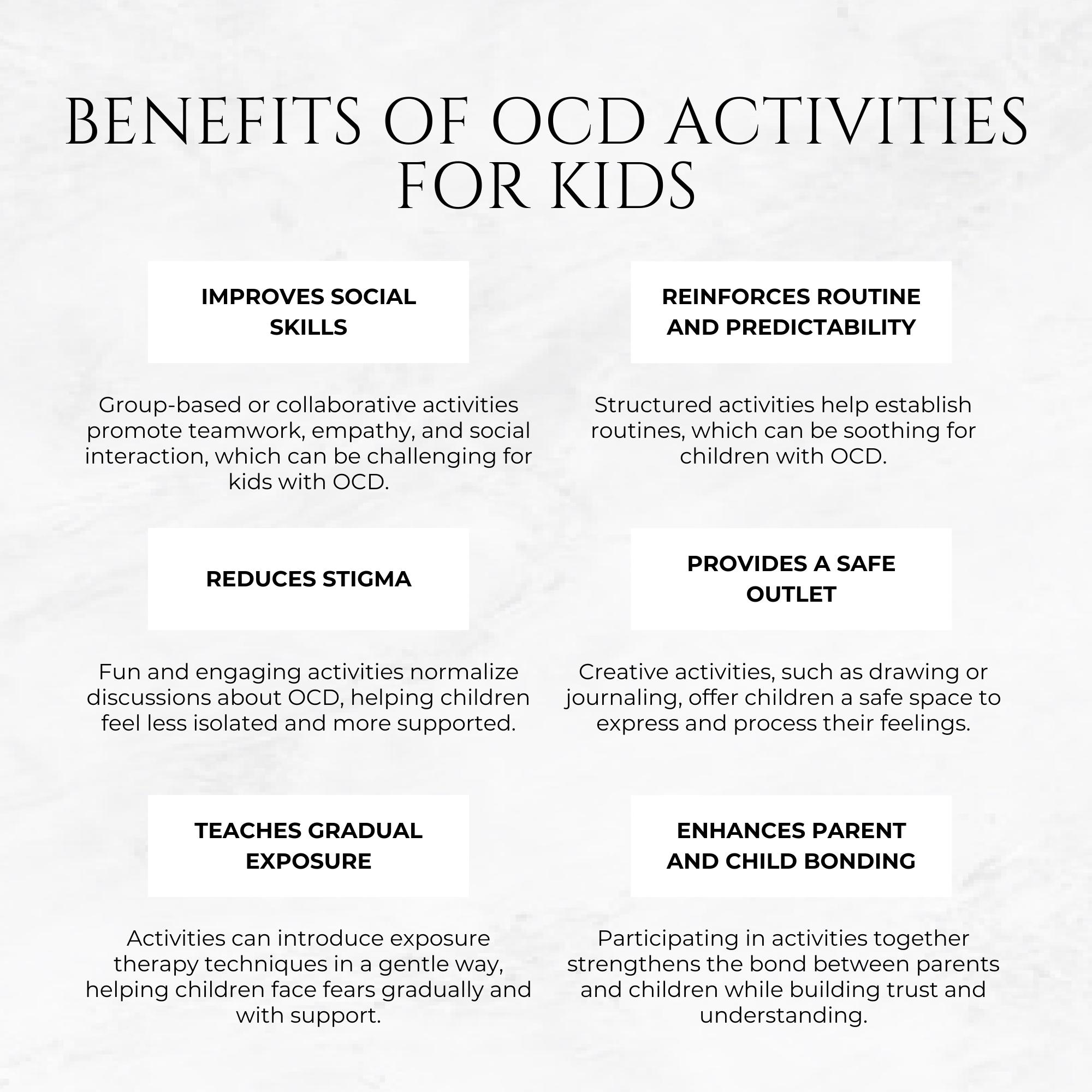 OCD Activities for Kids Template Printable Child Anxiety Management OCD ...