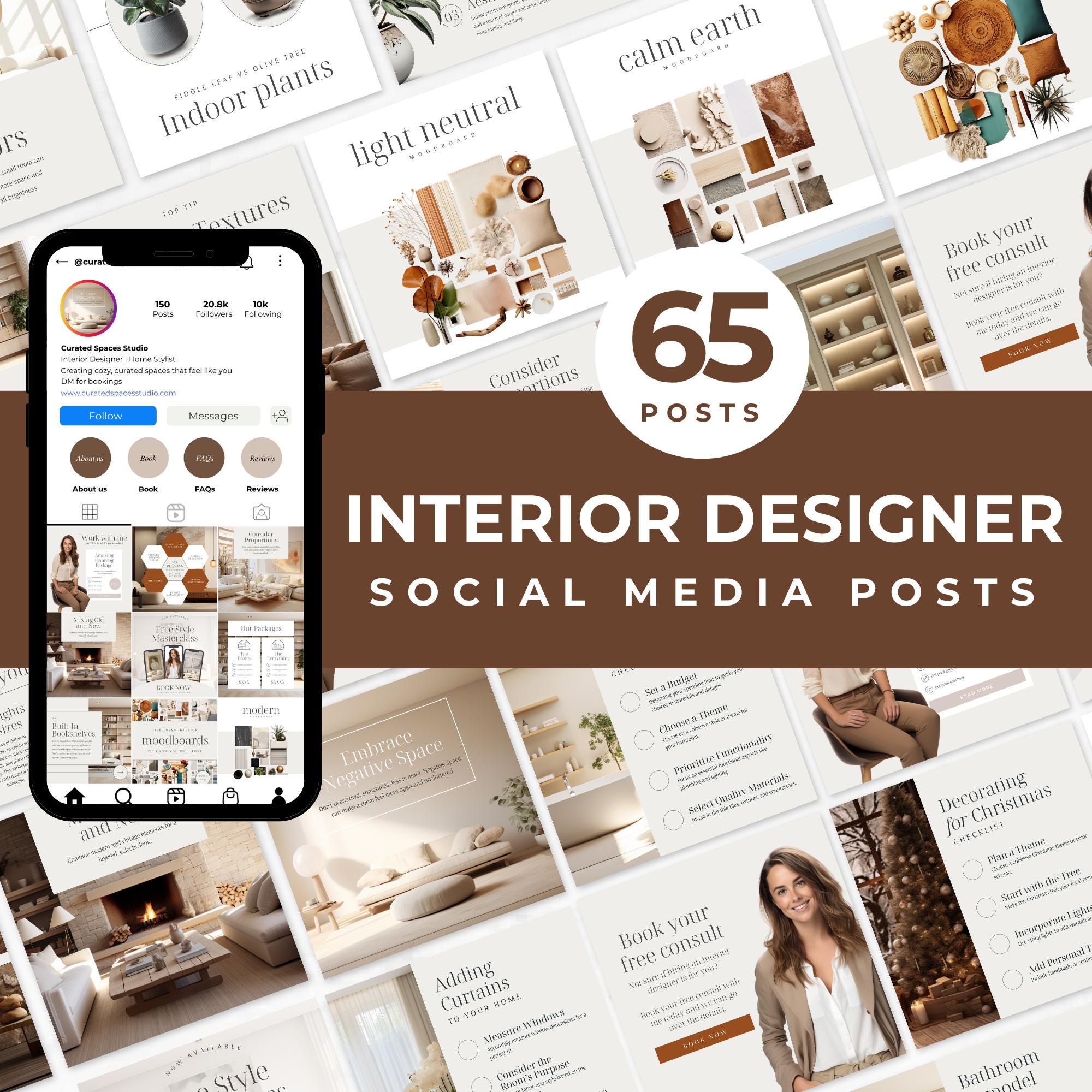 Interior Designer Instagram Templates Interior Designer Social Media ...