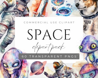Weltraum Clipart, Astronaut Clipart, Alien Clipart, Planeten Clipart, Weltraum PNG, Astronaut PNG, Hund Katze Astronaut Clipart Kommerzielle Nutzung Clipart