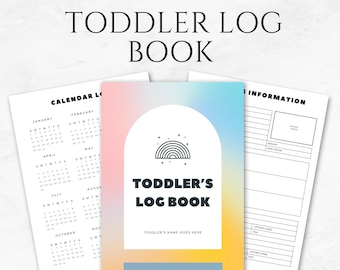 Toddler Daily Log Book Printable Childcare Daycare Tracker Nursery Record Book Nanny Log Book Babysitter Log Preschool Log Book Baby Tracker