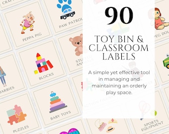 Etiquettes de rangement de jouets imprimables
