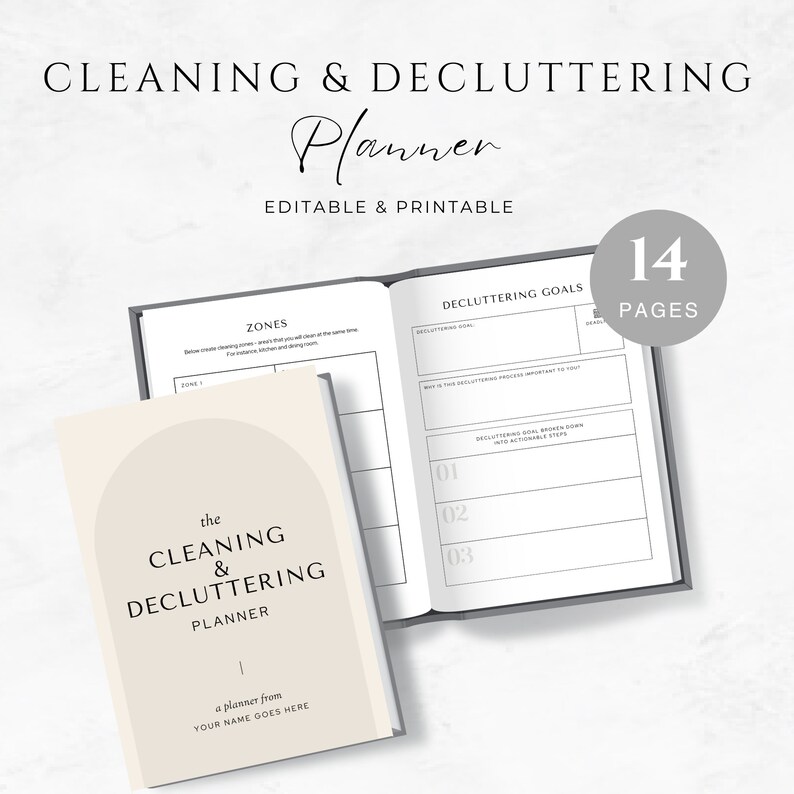 Declutter Planner Decluttering Declutter Checklist Decluttering Planner ...