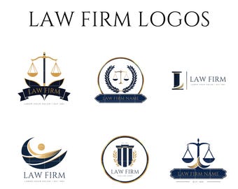 Law Firm Logos Template Canva Legal Logo Design Attorney Logo Template Lawyer Branding Kit Scales of Justice Logo Legal Business Logo DIY