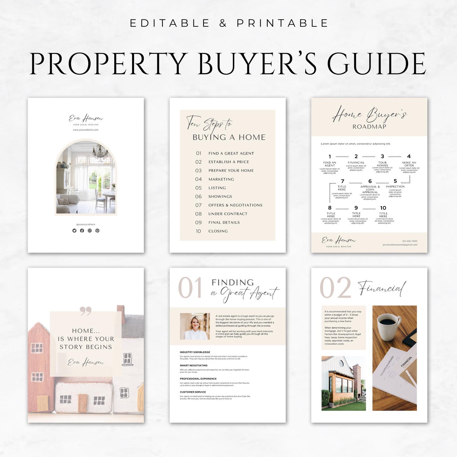 Property Buyer’s Guide Template Printable Real Estate Buyer Guide Home ...