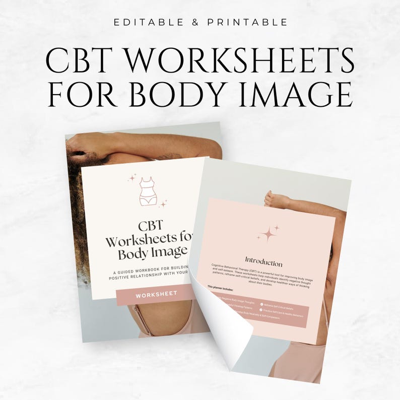 CBT Worksheets for Body Image Template Printable Body Image Journal ...