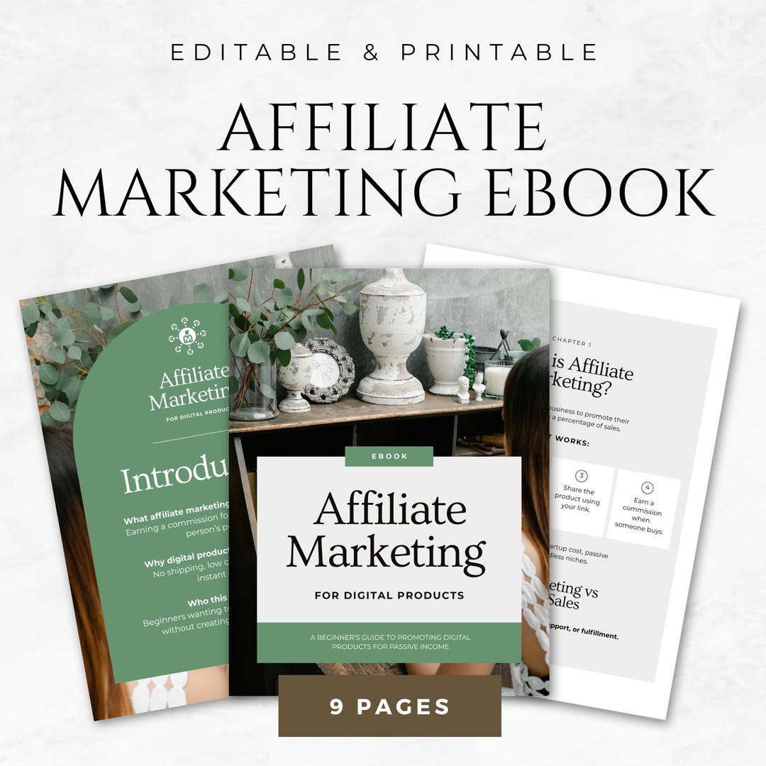 Affiliate Marketing Ebook Canva Template Editable Digital Marketing Guide Online Business ...
