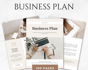 Business Plan Template Printable Startup Business Plan Business Proposal Template Canva Business Financial Planner Entrepreneur Planner