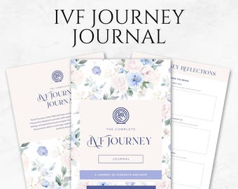 IVF Journey Journal Template Fertility Planner Fertility Treatment Tracker IVF Milestone Journal Fertility Journey Keepsake IVF Organizer