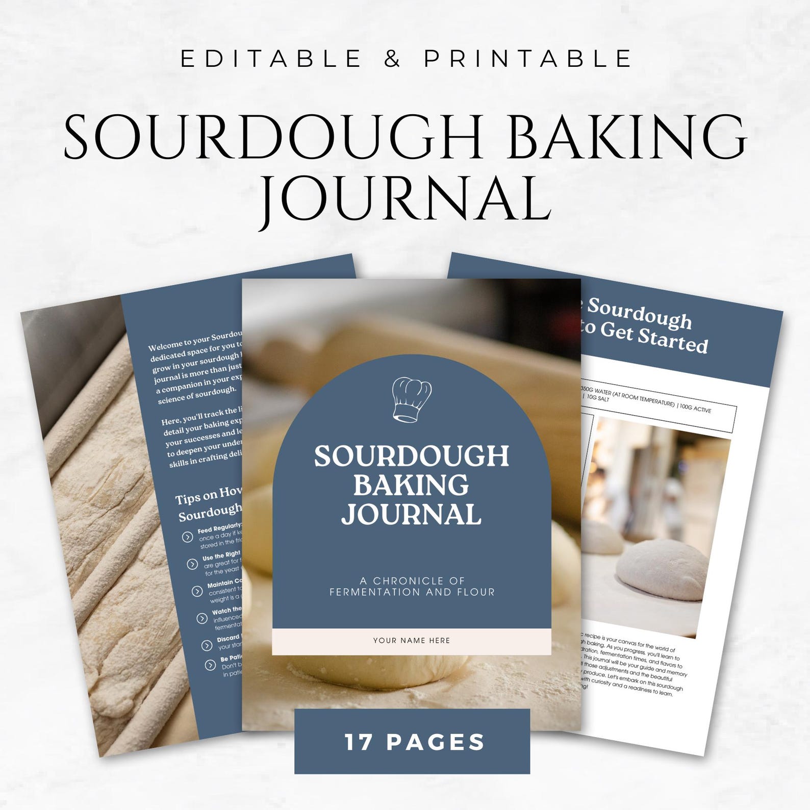 Sourdough Baking Journal Template Printable Bread Making Log Baking ...