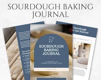 Zuurdesembakjournaalsjabloon Afdrukbare broodbaklogboek Bakplanner Artisan Bread Journal Bread Baker's Journal zuurdesemtracker