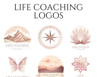Life Coaching Logos Template Canva Logo Template Minimalist Logo Design Feminine Logo Template Spiritual Coach Logo Custom Wellness Logo