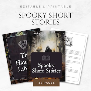 Halloween Spooky Short Stories Canva eBook Template Printable Halloween Stories Book Halloween eBook Ghost Stories eBook Halloween Storybook