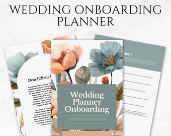 Wedding Onboarding Planner Template Bridal Planner Wedding Planning Guide Wedding Checklist Event Planner Wedding Organizer Coordination