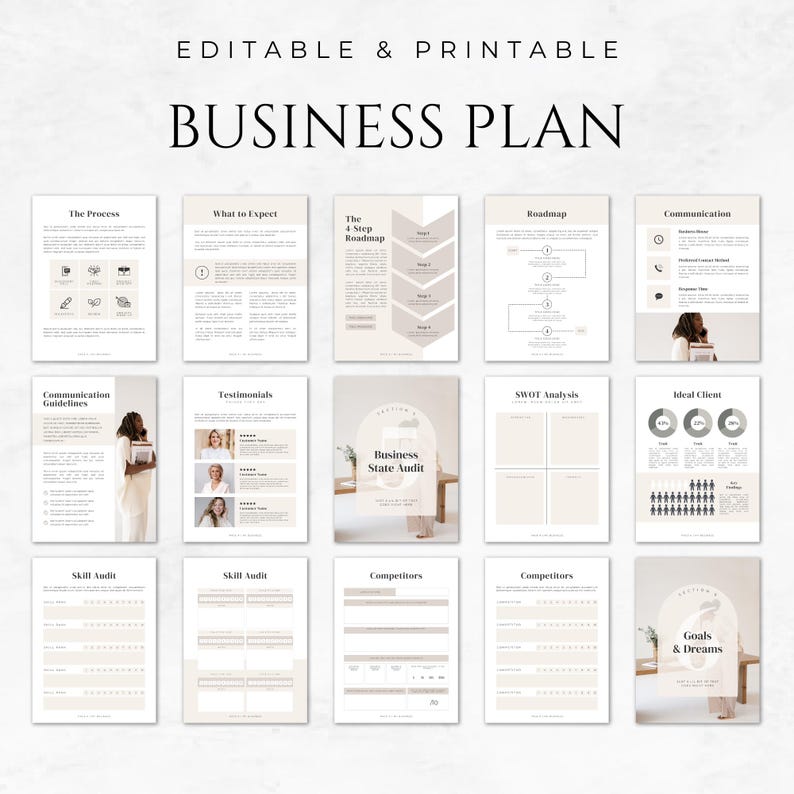 Business Plan Template Printable Startup Business Plan Business ...