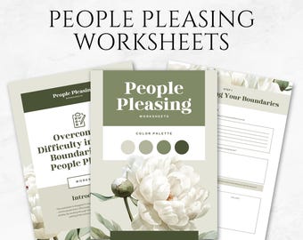 People Pleasing Worksheets Self-Help Worksheets Emotional Wellness Therapy Worksheets Boundary Setting Worksheets Self-Esteem Worksheets