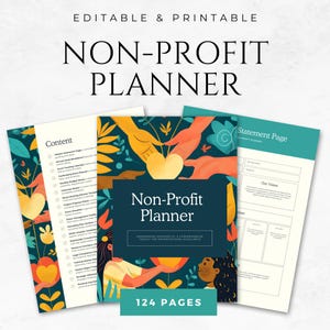 Non-Profit Organization Planner Template Canva Nonprofit Template Fundraising Planner Nonprofit Budget Planner Non-Profit Planning Guide PDF