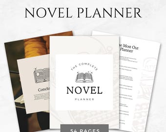 Novel Planner Template Editable Canva Writer Planner Book Planning Writing Journal Plot Planner Story Planner Novel Writing Book Planner