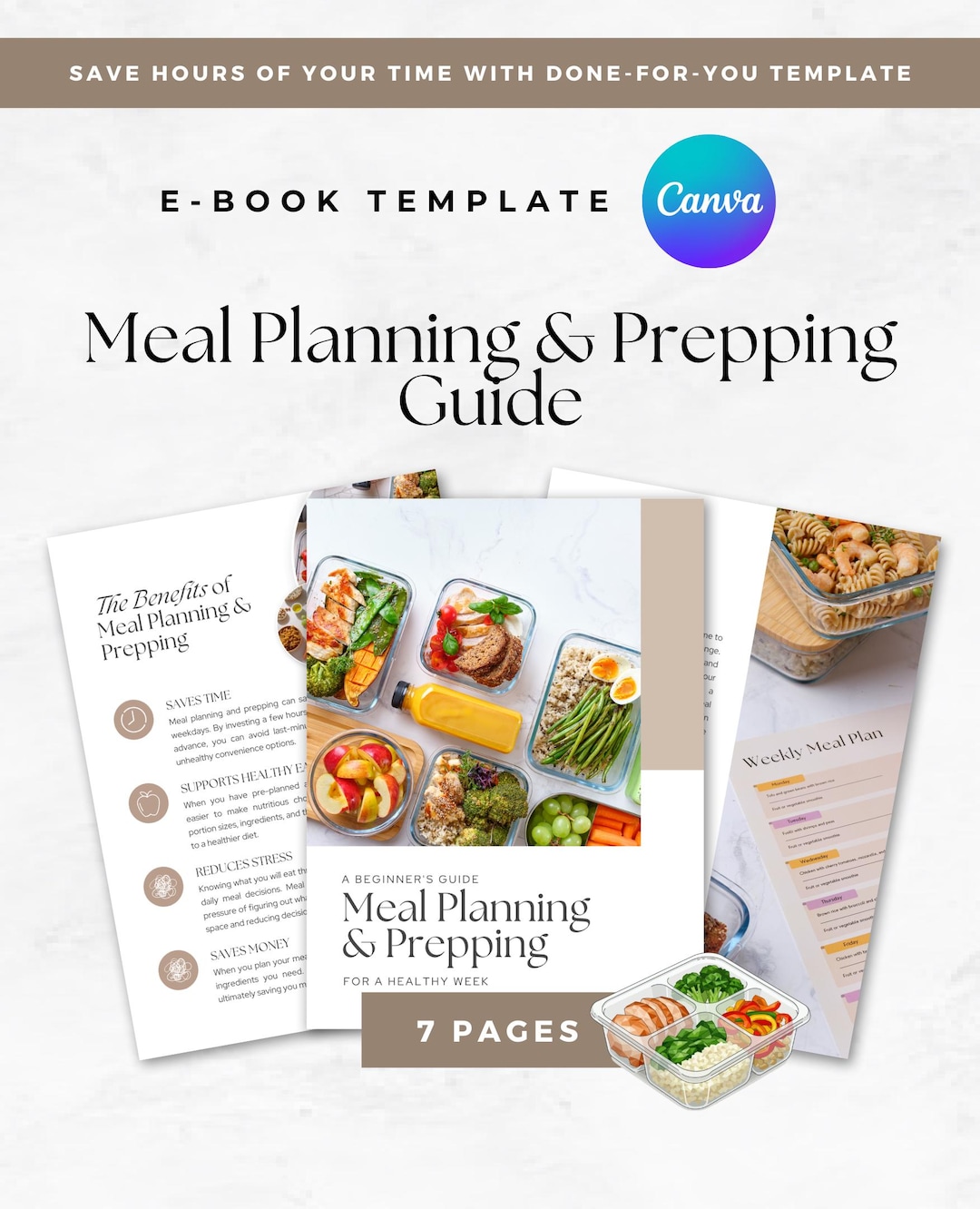Meal Planning & Prepping Guide Template Printable Meal Prep Guide ...