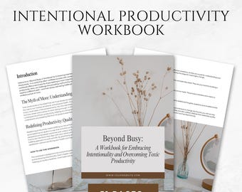 Productivity Workbook Template Printable Productivity Tracker Productivity Journal Goal Setting Planner Time Management Habits Tracker Canva