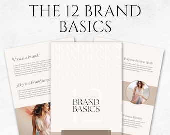 The 12 Brand Basics Template Canva Branding Workbook Personal Brand Strategy Branding Guide for Coaches Brand Identity Visual Branding