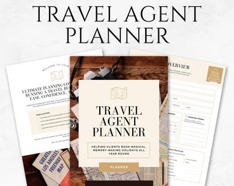 Travel Agent Planner Template Canva Travel Booking Organizer for Agents Client Travel Planner Printable Trip Itinerary and Budget Worksheet