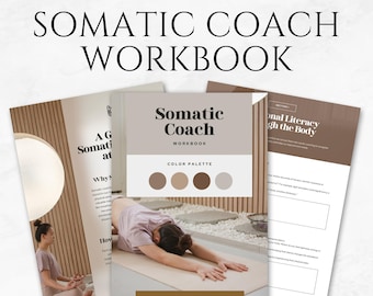 Somatic Coach Workbook Canva Template: Body Awareness & Trauma Healing (Printable)