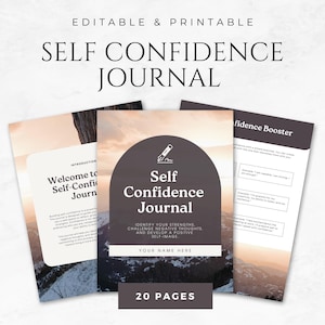 Self-Confidence Journal Template Printable Self-Esteem Planner Personal Growth Journal Confidence Worksheet Empowerment Journal Self-Worth