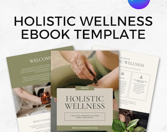 Holistic Wellness eBook Template Canva Wellness Coach Holistic Health Workbook Life Coaching eBook Holistic Coach Holistic Healing Branding