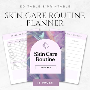 Skin Care Routine Planner Template Printable Skin Care Tracker Beauty Routine Journal Daily Skincare Log Healthy Skin Skincare Checklist
