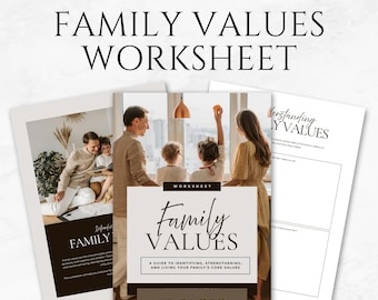 Family Values Worksheet Canva Template for Counselors, Coaches & Family Sessions Therapy Worksheet for Families Family Bonding Worksheet