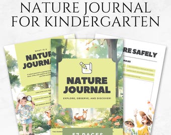 Nature Journal for Kindergarten Template Outdoor Learning Science Journal for Kids Explore Nature Scavenger Hunt Adventure Kids Activity
