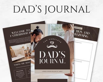 Dad Journal Template Printable Father's Day Gift Dad Memory Book Parenting Journal Fatherhood Planner Dad Reflection Book Dad Life Planner