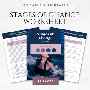 Stages Of Change Worksheet Behavior Change Templates Therapy Worksheet Cognitive Behavioral Therapy Mental Health Worksheet Counseling Tool