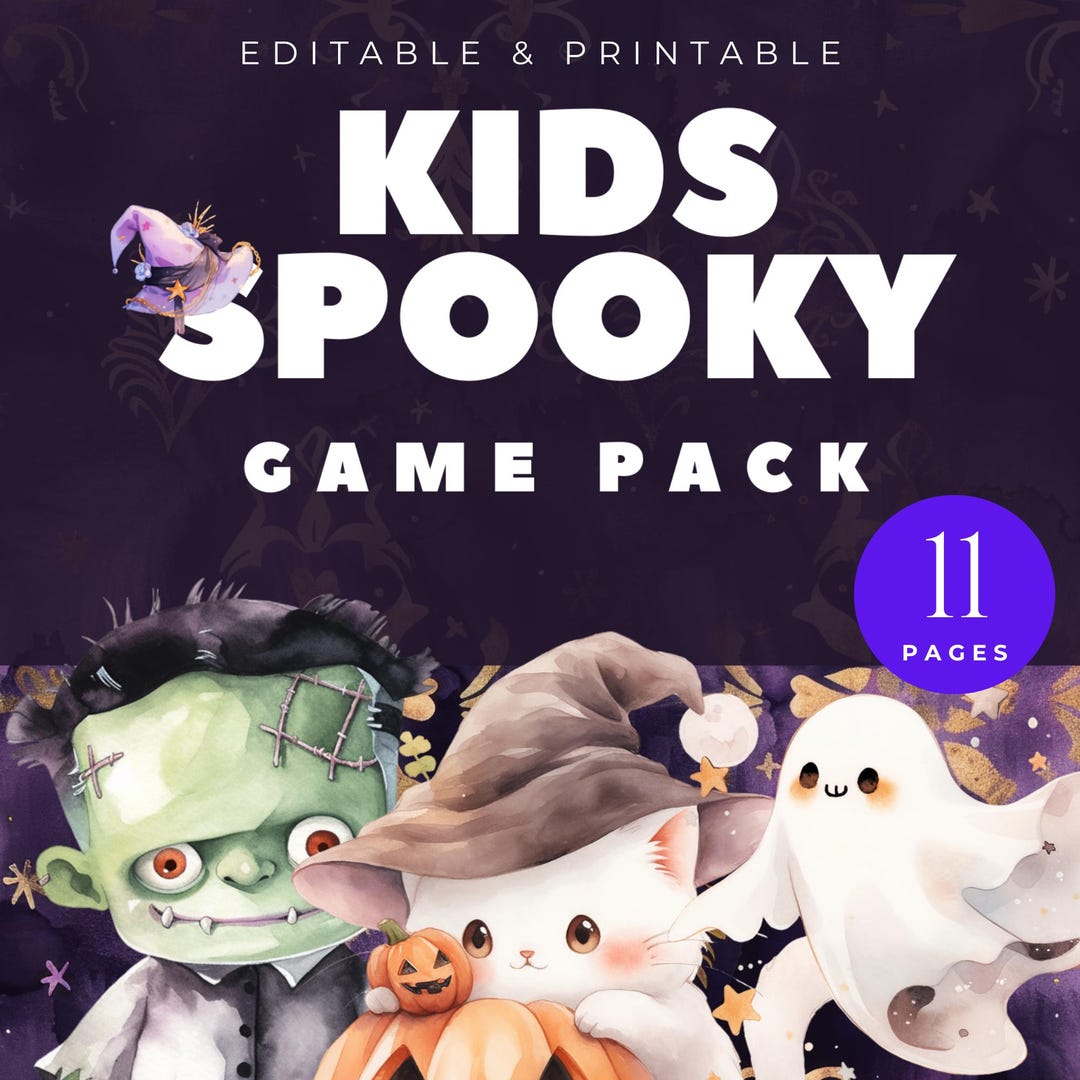 Kids Spooky Games Halloween Games Printable Halloween Activities for ...