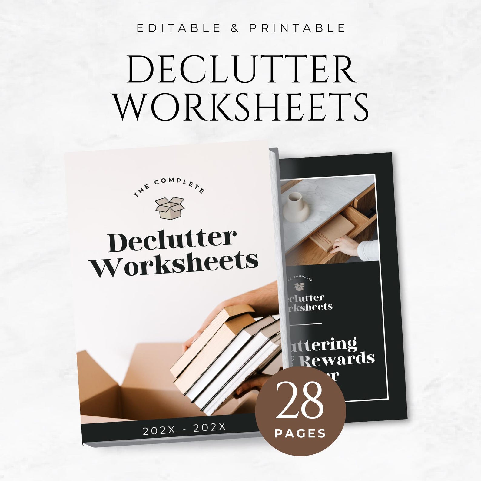 Declutter Worksheets Template Printable Home Organization Planner ...